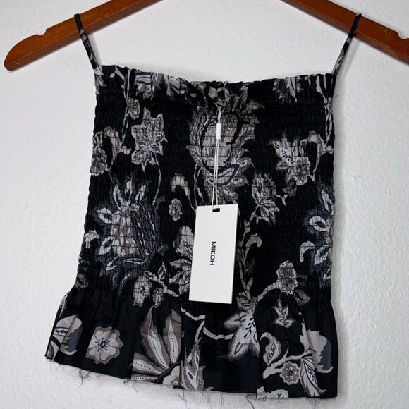 Mikoh Mariana Crop Smocked Top Size 1 US Small - Picture 2 of 7